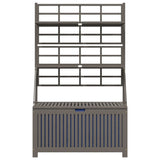 NNEVL Storage Box with Trellis Grey 99x50x160 cm Solid Wood Acacia