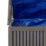 NNEVL Storage Box with Trellis Grey 99x50x160 cm Solid Wood Acacia