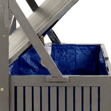 NNEVL Storage Box with Trellis Grey 99x50x160 cm Solid Wood Acacia