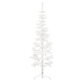 NNEVL Slim Artificial Half Christmas Tree with Stand White 180 cm