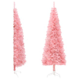 NNEVL Slim Artificial Half Christmas Tree with Stand Pink 120 cm