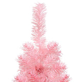 NNEVL Slim Artificial Half Christmas Tree with Stand Pink 180 cm