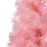 NNEVL Slim Artificial Half Christmas Tree with Stand Pink 180 cm