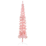 NNEVL Slim Artificial Half Christmas Tree with Stand Pink 240 cm
