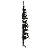 NNEVL Slim Artificial Half Christmas Tree with Stand Black 150 cm
