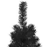 NNEVL Slim Artificial Half Christmas Tree with Stand Black 150 cm