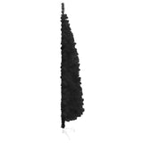 NNEVL Slim Artificial Half Christmas Tree with Stand Black 180 cm