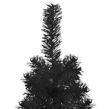 NNEVL Slim Artificial Half Christmas Tree with Stand Black 180 cm