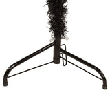 NNEVL Slim Artificial Half Christmas Tree with Stand Black 210 cm
