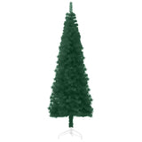 NNEVL Slim Artificial Half Christmas Tree with Stand Green 180 cm