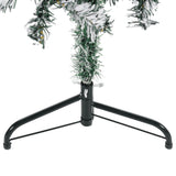 NNEVL Slim Artificial Half Christmas Tree with Flocked Snow 120 cm