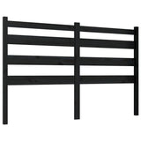 NNEVL Bed Headboard Black 156x4x100 cm Solid Wood Pine