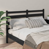 NNEVL Bed Headboard Black 156x4x100 cm Solid Wood Pine