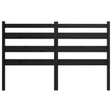 NNEVL Bed Headboard Black 156x4x100 cm Solid Wood Pine