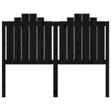 NNEVL Bed Headboard Black 141x4x110 cm Solid Wood Pine