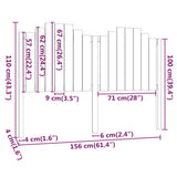 NNEVL Bed Headboard White 156x4x110 cm Solid Wood Pine