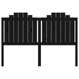 NNEVL Bed Headboard Black 156x4x110 cm Solid Wood Pine