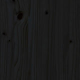 NNEVL Bed Headboard Black 156x4x110 cm Solid Wood Pine