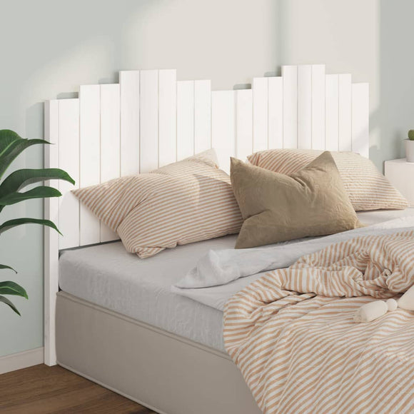 NNEVL Bed Headboard White 186x4x110 cm Solid Wood Pine