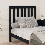 NNEVL Bed Headboard Black 96x6x101 cm Solid Wood Pine