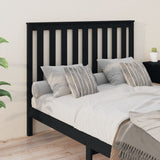 NNEVL Bed Headboard Black 141x6x101 cm Solid Wood Pine