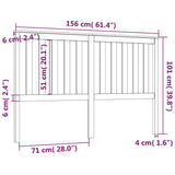 NNEVL Bed Headboard 156x6x101 cm Solid Wood Pine