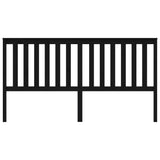 NNEVL Bed Headboard Black 186x6x101 cm Solid Wood Pine