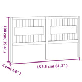 NNEVL Bed Headboard Black 155.5x4x100 cm Solid Wood Pine