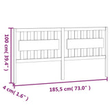 NNEVL Bed Headboard White 185.5x4x100 cm Solid Wood Pine