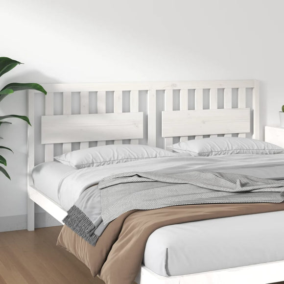 NNEVL Bed Headboard White 185.5x4x100 cm Solid Wood Pine