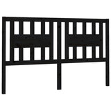 NNEVL Headboard Black 141x4x100 cm Solid Wood Pine