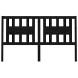 NNEVL Headboard Black 141x4x100 cm Solid Wood Pine