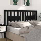NNEVL Headboard Black 141x4x100 cm Solid Wood Pine