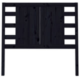 NNEVL Headboard Black 96x4x100 cm Solid Wood Pine