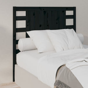 NNEVL Headboard Black 96x4x100 cm Solid Wood Pine