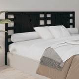 NNEVL Headboard Black 156x4x100 cm Solid Wood Pine