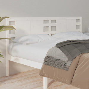 NNEVL Headboard White 186x4x100 cm Solid Wood Pine