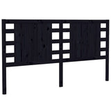 NNEVL Headboard Black 186x4x100 cm Solid Wood Pine