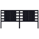 NNEVL Headboard Black 186x4x100 cm Solid Wood Pine
