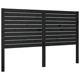 NNEVL Bed Headboard Black 186x4x100 cm Solid Wood Pine