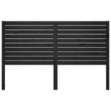 NNEVL Bed Headboard Black 186x4x100 cm Solid Wood Pine
