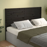NNEVL Bed Headboard Black 186x4x100 cm Solid Wood Pine