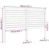 NNEVL Bed Headboard Black 186x4x100 cm Solid Wood Pine