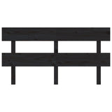 NNEVL Bed Headboard Black 154x3x81 cm Solid Wood Pine