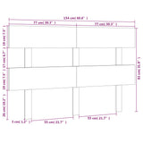 NNEVL Bed Headboard Black 154x3x81 cm Solid Wood Pine
