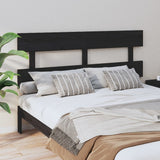 NNEVL Bed Headboard Black 154x3x81 cm Solid Wood Pine