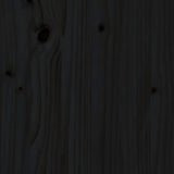 NNEVL Bed Headboard Black 184x3x81 cm Solid Wood Pine