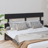 NNEVL Bed Headboard Black 184x3x81 cm Solid Wood Pine