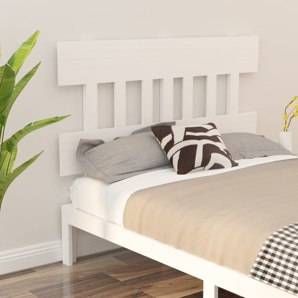 NNEVL Bed Headboard White 138.5x3x81 cm Solid Wood Pine