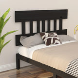 NNEVL Bed Headboard Black 138.5x3x81 cm Solid Wood Pine